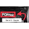 Fontaine Trailer Vinyl Decal Sticker  24” - (Set of 2) White Replacement Hauling