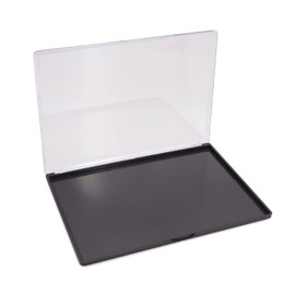 XL Large Empty Magnetic Eyeshadow Makeup Palette with Clear Top, Travel Makeup Organizer with 40Pcs Adhesive Metal Stickers For DIY Your Own Eyeshadow Lipstick Blush Powder Palette (XL Large Palette - 9.25”x6.57”)