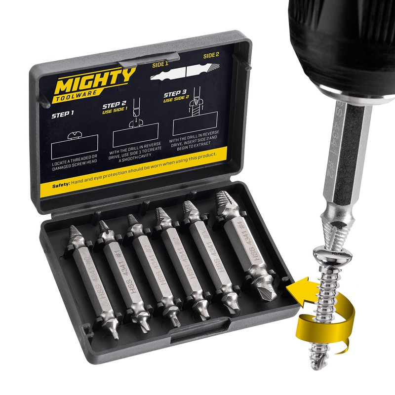 Vivo 6 Pack Damaged Broken Screw Extractor Remover for Stripped