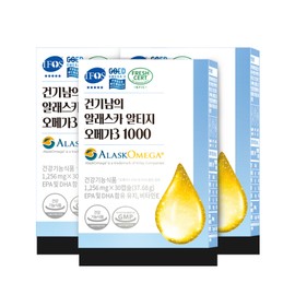 Geongi Nam's Alaska Altige Omega 3 1000mg 3 months EPA 720mg DHA 280mg / 건기남의 알래스카 알티지 오메가3 1000mg 3개월 EPA 720mg DHA 280mg
