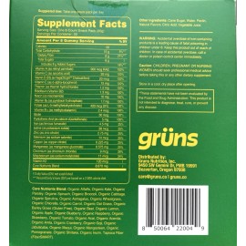Gruns low sugar - SuperFoods Greens Gummies,  Sweet Taste - 240 Gummies 30 Packs