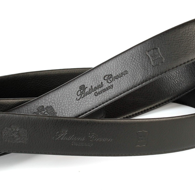 Anthoni Crown Single-sided stitched automatic leather belt, brand belt, modern