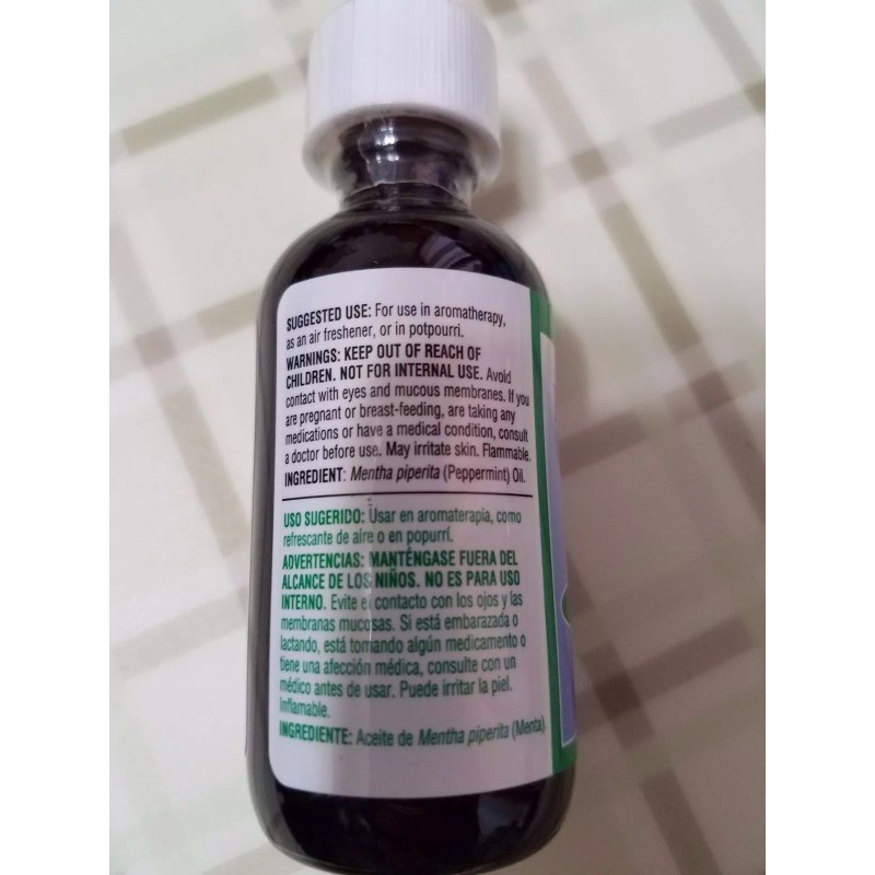 Pure Essential Peppermint Oil De La Cruz 100 % Pure