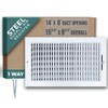 Fits 14x8 Duct Opening 1 Way Steel Air Supply Diffuser