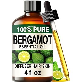 KUKKA essential oils Kukka Aceite Esencial De Bergamota Para Difusor Y Piel - 4 Fl Oz - Aceites Esenciales 100% Naturales Aceite De Bergamota Para El Cabello Champú Piel Y Aromaterapia Hacer