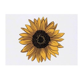 Azeeda 'Gelbe Sonnenblume' Temporäres Tattoo - Hautfreundlicher & Ungiftiger Abziehbild · Wasserfest (TO00068859)