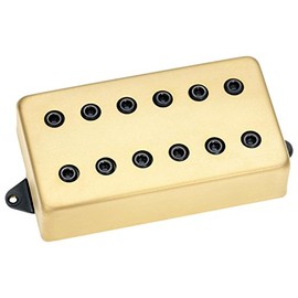 DiMarzio DP258 Regular Spaced Titan Humbucker Neck Pickup, Satin Gold Cover w/Bl