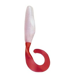 Bass Assassin Saltwater Curly Shad-10 Per Bag (Albino/Fire Tail, 4-Inch)