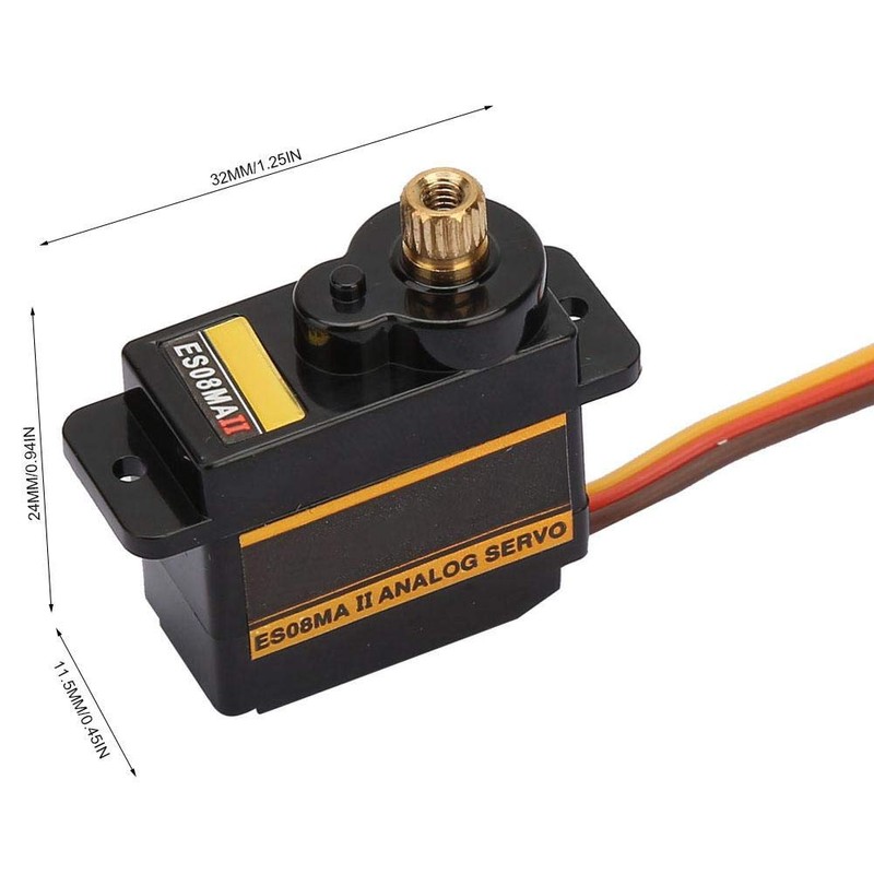 Rc Servo, ES08MA II Analog Servo Steering Servo Micro Servo