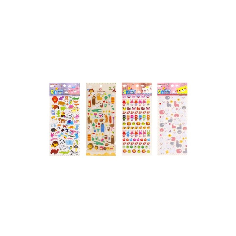 4 Pcs Zoo Rabbit Stickers Cute Notebook Notebook Letter Card