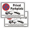 Sign Private Parking Prohibited Aluminium Reflective 20 x 30 cm