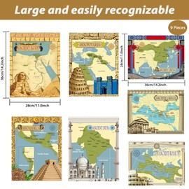 Ancient Civilizations Poster Social Studies Classroom Learning Materials for Classroom Social Education Posters Decor for Primary School Middle School and High School Classroom Decorations
