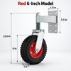 6 Inch Heavy Duty Spring Gate Wheel, 600 lb Capacity