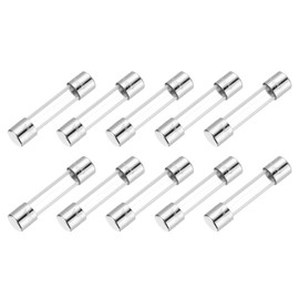 sourcing map 0.5A 250V Glass Fuse 5x20mm Time Delay Fuse UL Listed Slow Blow Fuse for Home Appliances(Pack of 10)