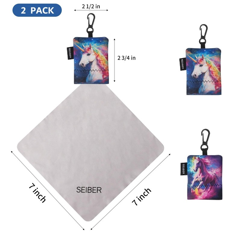 SEIBER Eyeglass Cleaning Microfiber Cloth,7 x 7 inch Glasses Cloth