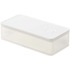 Yamazaki 5522 Sealed Storage Container with Valve Wide, White, Approx.