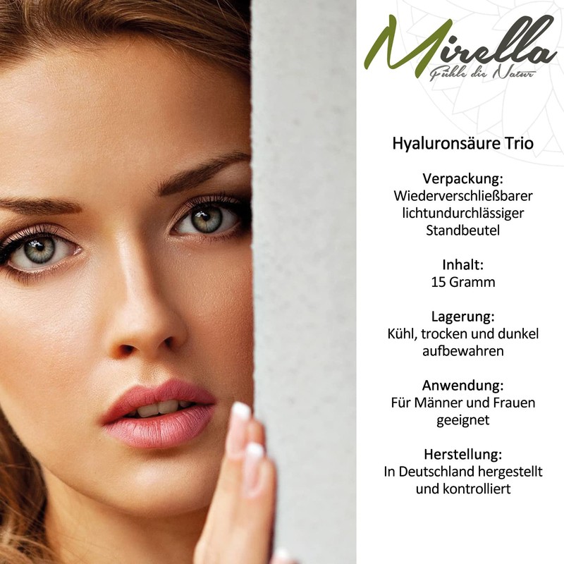 Pharmasports Mirella 15 g Vegan Hyaluronic Acid Powder Pure Trio