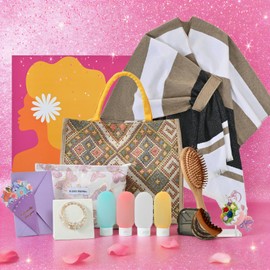 Bearhug Luxury Gift Box for Women - Elegant Wrap Poncho Shawl & Versatile Tote Bag Set - 12Pcs Premium Birthday Gifts for Mom, Thinking of You, Anniversary, Get Well Soon Unique Gift Basket
