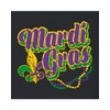 Go All Out Medium Black Womens Mardi Gras Racerback Tank