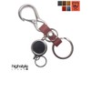 Highstyle Tochigi Leather & Mini Carabiner & Reel Key Holder,