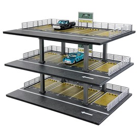 Hot Wheels Display Case - 1/64 Scale Die-cast Model Car Organizer, Hot Diecast Wheels Parking Garage Dioramas:_Horizontal Railing