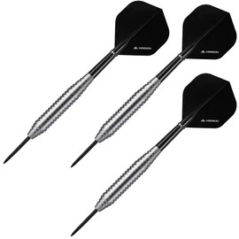 Mission Darts #_BX132 | 90-teiliges Dart-Set mit Stahlspitze, Zubehör-Set mit 24 g Messing-Barrels, 100-Mikron-Flights, Nylon-Schäften und Protektoren
