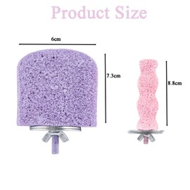 2 PCS Parrot Perch Set, Wavy Claw Grinding Stick with Ice Cream Budgie Perch, Bird Perches for Cage for Beak and Claw Care, Small Pet Perches for Parrots Budgies