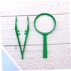 Gogogmee 3 Sets Glass Magnifying Glass Jewelry Tweezers Magnifying Glass