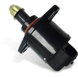 JawGrew Automotive Idle Speed Control Valve, Throttle Stepper Motor Idle Air Control Valve, 4-Pin Adjustable Airflow Engine Idle Control Switch, Compatible with King Kong Vehicles (Black)