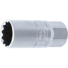 BGS 2386 | Spark Plug Socket with Rubber mount, 12-point | 12.5 mm (1/2") Drive | 21 mm