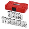MIXPOWER 19-piece 1/4" Drive Universal Joint Socket Set, 6 Point,