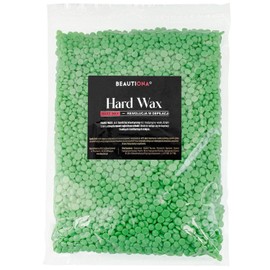 BEAUTIONA Natural Hard Wax in Hair Removal Drops, Hair Removal without Belt for Face, Eyebrows, Arms, Legs, Bikini Area, Hair Removal for All Skin Types (1,000 g, Green)