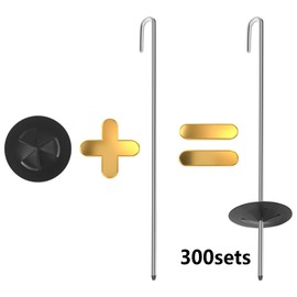 FUTRPOW 300 Sets Critter Guard Fasteners Clips for Solar Panel, Solar Panel Bird Guard Fasteners Clips for Attaching to Wire Mesh, Stainless Steel Solar Panel Clips for Squirrel Proof Bird Fence