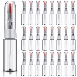 24 Packs Fillable 2-in-1 Paint Touch up Applicator Pens Precision Fine Tip Writer Pen Brush Touch up Paint Pen for Walls Auto Car Scratch Repair Chips, 7 ml