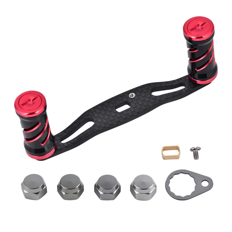 Fishing Reel Handle Carbon Fiber Frame with Fittings Replace Parts