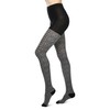 MeMoi Diamond Cut Cotton Blend Sweater Tights Black Small/Medium