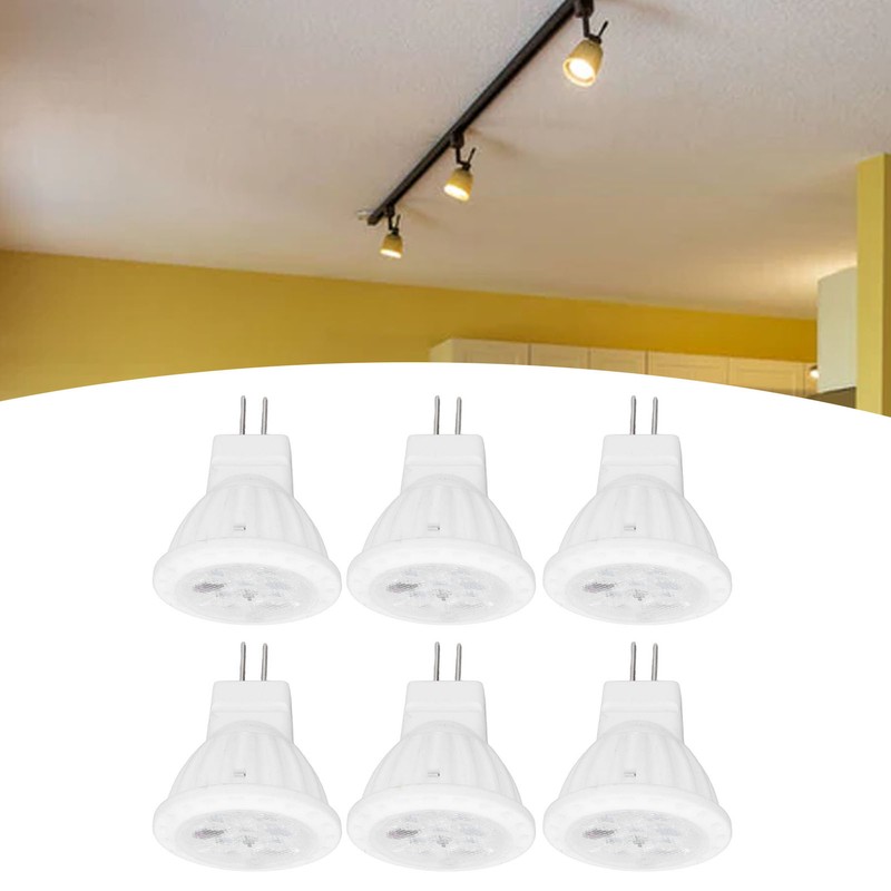6pcs Brightness Dimming LED Spot Light Bulbs 360LM MR11 LED