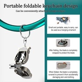 Owl Keychain Nail Clippers, Stainless Steel Foldable Mini Nail Clippers, 2 in 1 Ultra Sharp Collapsible Owl Nail Clipper with Nail File, Travel Size Nail Care Gifts (Silver)