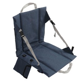 Folding Heated Cushion 3 Levels Temp Soft Portable Heating Chair Pad with Backrest for Stadium Bleacher Camping