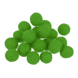PATIKIL - Bolas de fieltro de lana con pompón de fieltro de 1 cm, 10 mm, color verde para manualidades, proyectos de manualidades, manualidades, paquete de 20 unidades