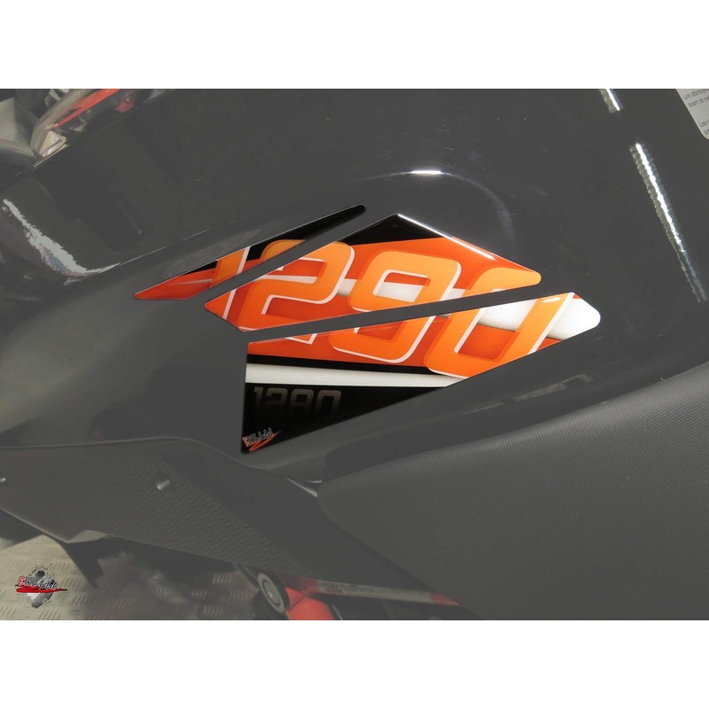 BIKE-label Side Tank Pad Orange Compatible with KTM 1290 Super