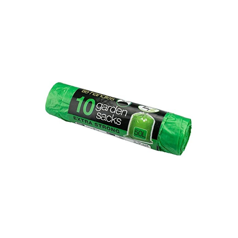 10 Heavy Duty Green Garden Refuse Sacks Bin Bags Ardale