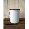 Münder-Emaille - Messbecher - Weiß/Blau - 1 L - Ø10xH14cm
