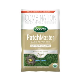 Scotts PatchMaster Lawn Repair Mix Southern Gold Mix for Tall Fescue Lawns, Grass Seed, Fertilizer, and Mulch, 4.75 lbs.