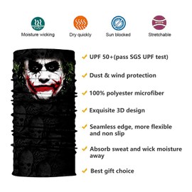 JOEYOUNG 3D Face Sun Mask, Neck Gaiter, Headwear, Magic Scarf, Balaclava, Bandana, Headband Fishing, Hunting, Hiking, Running, Motorcycling, UV Protection, Great for Men & Women
