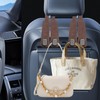 Zueyen 2 x Car Seat Back Double Hooks, Leather Car