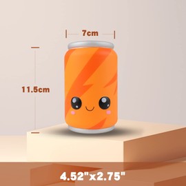 Anboor 4.9" Squishies Toy Orange Can Kawaii Soft Toy Slow Rised Squeeze Food Squishy Stress Relief for Kid Adult Toys