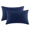Aisbo Dark Midnight Blue Pillow Cases 2 Pack - Dark