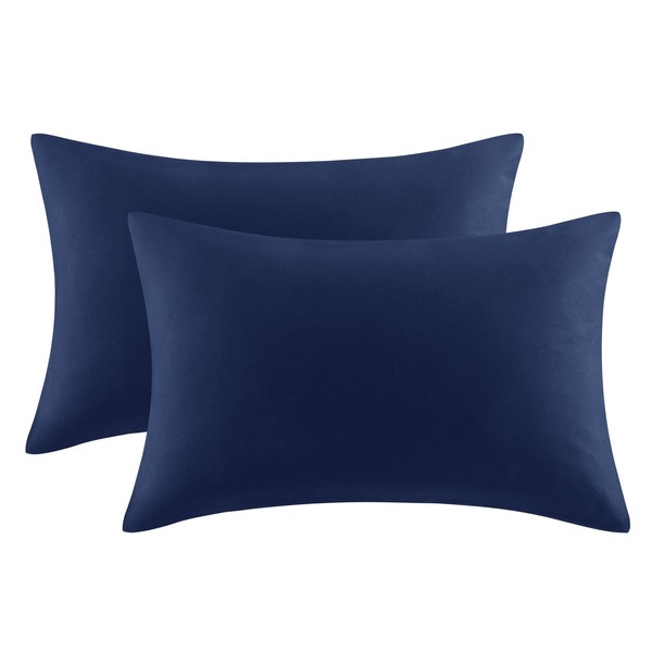 Aisbo Dark Midnight Blue Pillow Cases 2 Pack - Dark