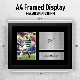 HWC Trading FR A4 Callum McGregor Celtic Gifts Printed Signed Autograph Picture for Football Fans and Supporters - A4 Framed